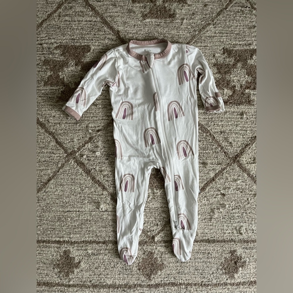 Kyte Baby Sunset Rainbow Zipper Footie 0-3
